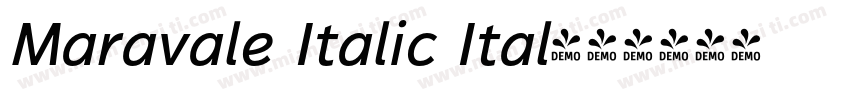 Maravale Italic Ital字体转换